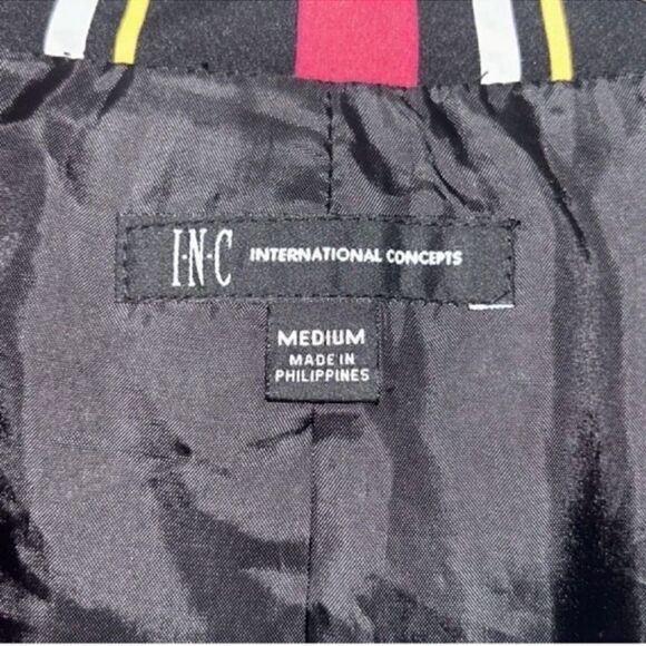 INC International Concept Striped Yellow & Red Blazer(Size Medium) - Picture 7 of 10